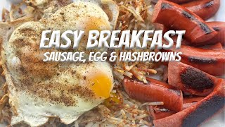 Easy Sausage Egg and Hashbrown Breakfast  ASMR  Griddle Cooking [upl. by Shamrao]