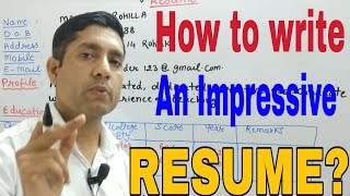 How to Write a RESUME  Resume Writing  Resume for Teachers [upl. by Anitnegra57]