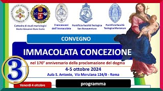 Roma 04102024 Apertura Convegno Immacolata Concezione 170° Ann Proclamazione del Dogma 3p [upl. by Arber]