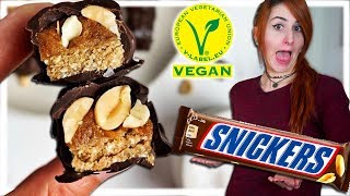 Snickers selber machen  Vegan amp Einfach 🌱 [upl. by Larret]