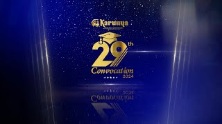 🔴🅻🅸🆅🅴 Karunya  29th Convocation  6th July 2024 [upl. by Ettenej]