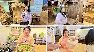 4 lakhs Ka Mandir ❤️Getting Huge Big Puja for Navratri Mouth Watering Tawa Pulao Recipe For Weekend [upl. by Knowland]