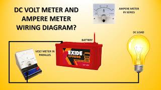 Dc voltage meter and ampere meter wiring diagram electricalwale [upl. by Reemas132]