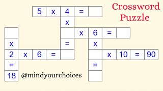 crossword puzzle in maths  maths crossword puzzle [upl. by Daryle281]