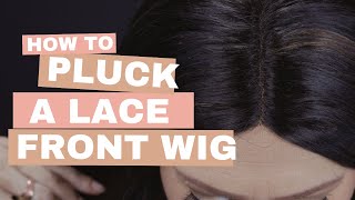 How To Pluck A Lace Front Wig  Beginner Synthetic Wig Tutorial [upl. by Ardnad]