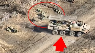 FPV Drone And M2 Bradley Take Out Russian IFV With Infantry [upl. by Ellevehs]