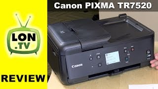 Canon PIXMA TR7520 AllInOne Printer Review Scans Copy Fax Print Photos too [upl. by Anilef]