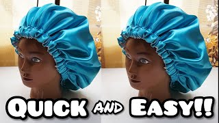 How to make a Satin Bonnet EASIEST WAY [upl. by Anaibib]