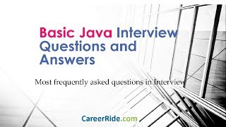 Basic Java Interview Questions and Answers [upl. by Nyltyak]