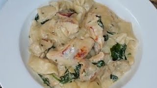 Chicken Tortellini with Spinach Cream Sauce fypage pasta [upl. by Dygal]