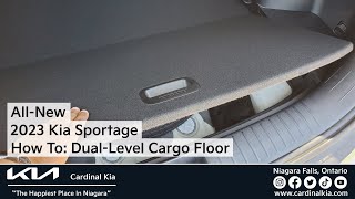 AllNew 2023 Kia Sportage  How To Use Your DualLevel Cargo Floor [upl. by Laira]