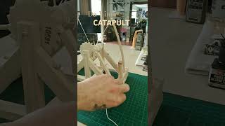 Leonardo Da Vinci wooden Catapult handmade Trebuchet scalemodelbuilds SUBSCRIBE TO WIN [upl. by Abbie7]