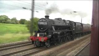 70013 Oliver Cromwell and Black 5 44932 The Scarborough Spa Express 300811wmv [upl. by Eseenaj]