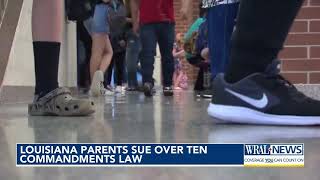 Civil rights organizations parents sue Louisiana over new Ten Commandments law in schools [upl. by Antoine18]