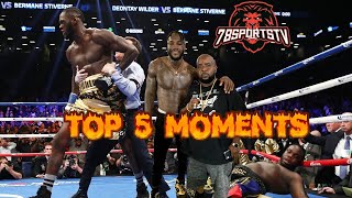 TOP 5 DEONTAY WILDER MOMENTS [upl. by Ennovaj]