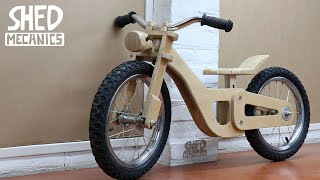 Balance bike with basic tools and scrap plywood [upl. by Lucas]