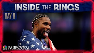 Noah Lyles Team USA swimming part of monumental history at Olympics Day 9  Inside the Rings [upl. by Aihsekat]