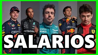 💸¿Cuánto GANAN los pilotos de FÓRMULA 1💲Quien GANA más DINERO en la F1Salarios pilotos 2024 [upl. by Clement]