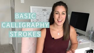 Basic Calligraphy Strokes Beginner Calligraphy 101  The Happy Ever Crafter [upl. by Eillom]