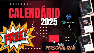 Calendário 2025 para imprimir Grátis  Editável online e Gratuito [upl. by Tommy]