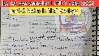 Bsc 1st year semester1 Unit1 Notes 2024  Bsc 1st year Notes in hindi 202425  Notes pdf zoology [upl. by Hotze]