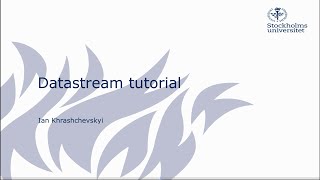 Tutorial on Datastream [upl. by Faus]