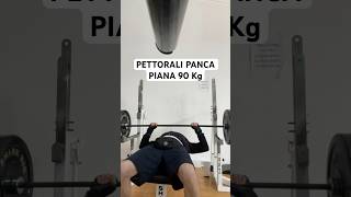 PETTORALI PANCA PIANA 90 Kg pettorali pancapiana fitness [upl. by Erialb]