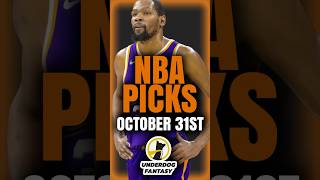 BEST Underdog NBA Picks Today 103124  Underdog Fantasy Promo Code [upl. by Kipper]