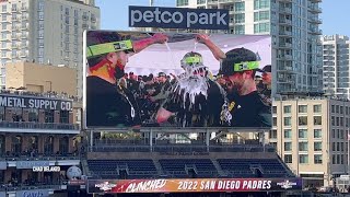 PADRES CLINCH 2022 POSTSEASON BERTH FAN REACTION INSIDE PETCO PARK  CLUBHOUSE CELEBRATION 10222 [upl. by Inilahs]