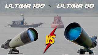 Celestron Ultima 2060x80mm Vs Celestron Ultima 2266x100mm Angled Zoom Spotting Scope [upl. by Ranique]