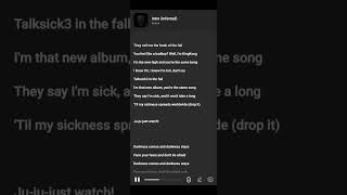 Intro Infected — Sickick songlyrics lyrics lyricvideo music 🖤🎧 [upl. by Pauletta]