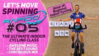 Beginners Spinning Class Short but Strong Indoor Cycling Class Lets Move Spinning Rapido 05 [upl. by Adnirod]