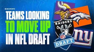 2024 NFL DRAFT Vikings Broncos Raiders amp Giants In Market To Trade Up For QB I CBS Sports [upl. by Kara]