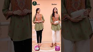 Basic VS Better Fashion‌।। Style design 2024 shorts fashionstyle fashionhacks fashiontrends [upl. by Jangro]