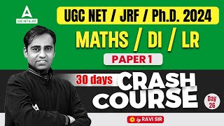 UGC NET Maths DI Logical Reasoning Paper 1 Crash Course 26  UGC NET Paper 1 by Ravi sir [upl. by Oicul]