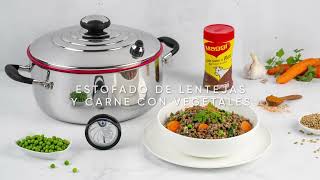 Estofado de Lentejas y Carne con Vegetales  Receta Reconfortante con Bouillon Maggi [upl. by Halda133]