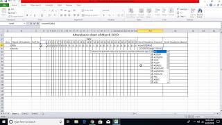 MS Excel Attendance Sheet Attendance Sheet in Excel  Student Antecedence Sheet useful in School [upl. by Halian]