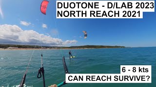 Duotone Evo DLab amp North Reach super light wind 6kts Foiling kitefoil [upl. by Christianna]