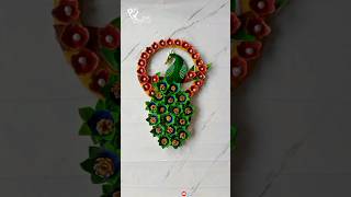 Making Very Easy Peacock Wala Hanging Using By Egg Tray  peacockdecoration wallhanging 2024 [upl. by Ahseined803]