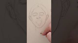 Drawing portraits with ballpoint pen drawing art sketch [upl. by Schober]