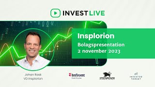 Invest Live  Insplorion [upl. by Zack]