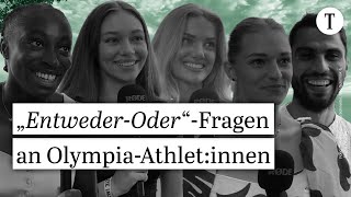 OlympiaAthletinnen beantworten ehrlich unsere „EntwederOder“Fragen  Olympics Paris [upl. by Lerud]