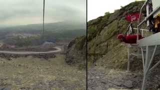 100 mph zip line ride over Penrhyn Quarry North Wales [upl. by Warrenne]