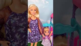 Annie and Cindy Learn to Share the Swing at the Park dolls youtubecreatorcommunity sharing [upl. by Rosenwald930]