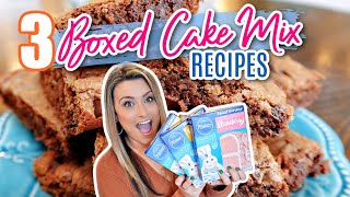 3 GENIUS Recipes That will UPGRADE Boxed Cake Mix  🍰 THIS ONE BLEW MY MIND [upl. by Bendix]