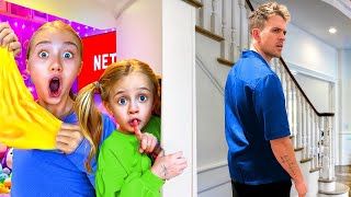 Sisters built dream SECRET ROOM to hide from DAD [upl. by Lener345]