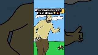 Historical footage of caveman discovering fire live on stream shorts [upl. by Neelram]