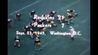 1945 NFL Preseason Game Green Bay at Washington Color [upl. by Leveridge142]