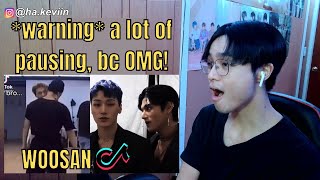 a gay reacts to ATEEZ WOOSAN TIKTOKS WOOYOUNG and SAN [upl. by Winchester]