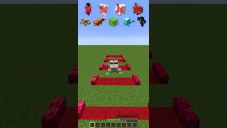 Touching Red Mob Challenge shorts meme minecraft [upl. by Uriiah]